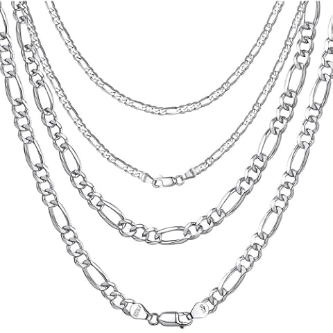 ChainsHouse 5mm Sterling Silver Figaro Necklace Cover