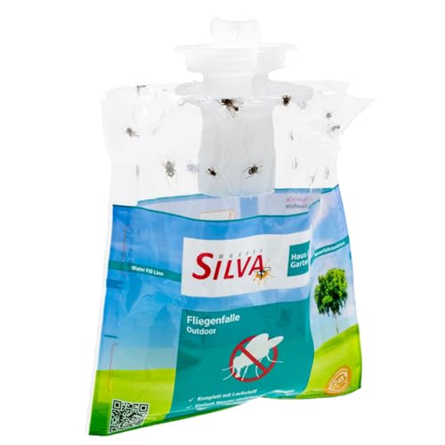 Silva® Fliegenfalle Outdoor [BIS ZU 6 WOCHEN EINSETZBAR] – Einweg...