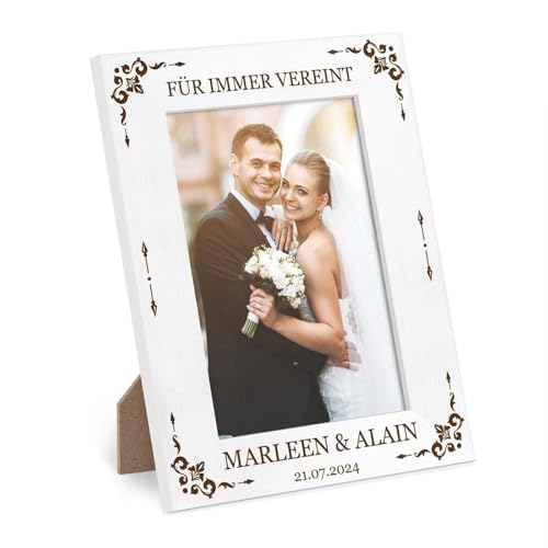 Maverton A5 Fotorahmen mit Gravur - Familien Bilderrahmen für...