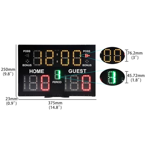 Marcador Digital LED para Baloncesto y Otros Deportes miniatura 7