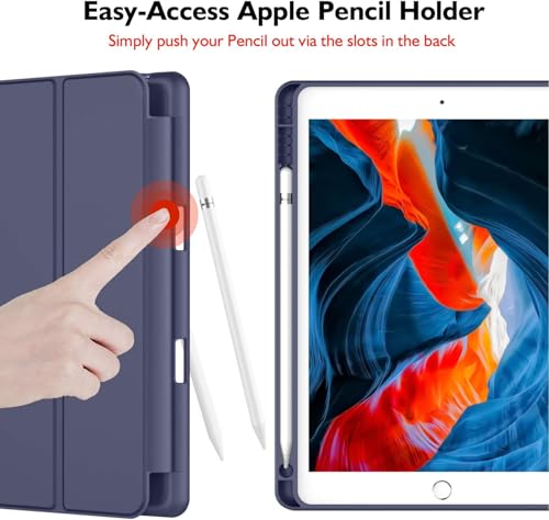 Image of Tablet Case Cover for Apple iPad A16 11 inch (11th Gen) 2025 [Auto Sleep /Wake Cover] [Pencil Holder] [Trifold Stand] - Blue