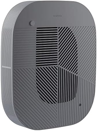 KOMMA Lov Air Purifier for Bedroom, 3.1 inch Slim Wall mount & Stylish Standing type, Hepa Filter Air Cleaner, Remove Fine Dust, Smoke. (LightCharcoal)