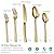 40-Piece Silverware Set, Gold Hammered Stainless Steel Flatware Sets for 8, Food-Grade Tableware Set, Including Fork Knife Spoon Set, Home Kitchen Cutlery Sets, Dishwasher Safe