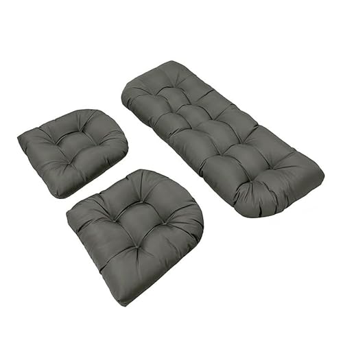 HQQXZQ Set di 3 cuscini impermeabili per sedie da giardino, per interni ed esterni, cuscini per sedie in vimini trapuntato, per mobili in rattan, altalena e panca da patio, colore 6