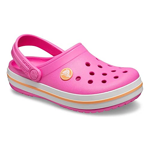 Image of crocs Electric Pink /Cantaloupe Clogs - J2 (204537-6QZ)-Kid