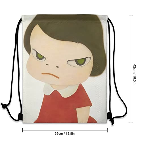 奈良美智巾着バッグ 巾着袋 巾着リュック 引きひもバックパ