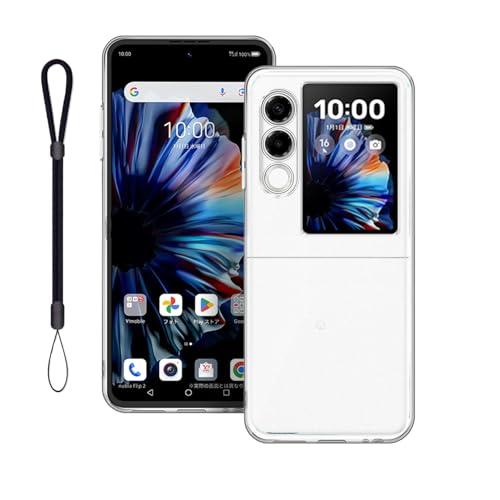Nubia Flip 2 5G �p �P�[�X �ی�J�o�[ [HUKWIMO] TPU�� �\�t�g �_�炩����G�� �X�N���[�� & �J�����ی� �ϏՌ� ���^ �y�� �w��h�~ ��t�ȒP ���ϖh�~ Nubia Flip 2 5G �K�p [�N���A ����]