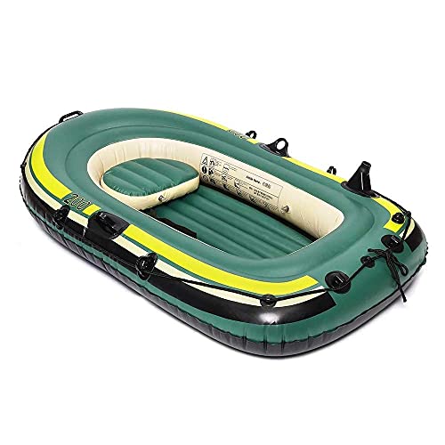 GaRcan Bote Inflable con remos, Botes de Pesca inflables para Adultos 2/3/4 Personas, Bote Inflable para Piscina con remos