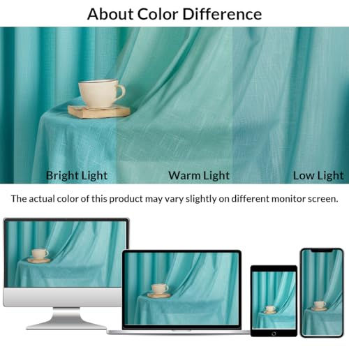 Image of HOMEMONDE Sheer Curtains for Living Room, Bed Room - Transparent Curtain Home Decor