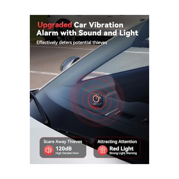 Electop 120dB Car Alarm System with Motion Sensor & Sound, Car Security System Anti-Theft Device Car Alarm with Wireless Remote & Led Light for Cars, Trucks, Suvs - Image 3