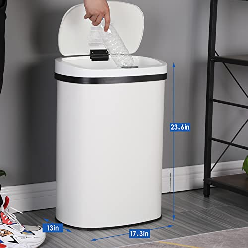 Bote de basura de acero inoxidable con sensor de movimiento 13 gal miniatura 7