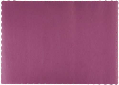 Hoffmaster 310524 Paper Placemat, 13-1/2" Length X 9-1/2" Width, Scalloped Edge, Burgundy (Case Of 1000) #TOP10