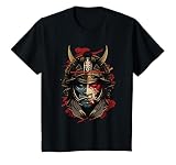 Samurai Mask Traditional Japanese Warrior Sword Retro Tattoo T-Shirt