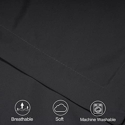 Phf Euro Sham Covers 26 X 26 Inch, Set Of 2 Washed Microfiber Euro Pillow Covers，Wrinkle & Fade Resistant Square Cushion Covers European Pillow Shams(26"X26", Black) #TOP3