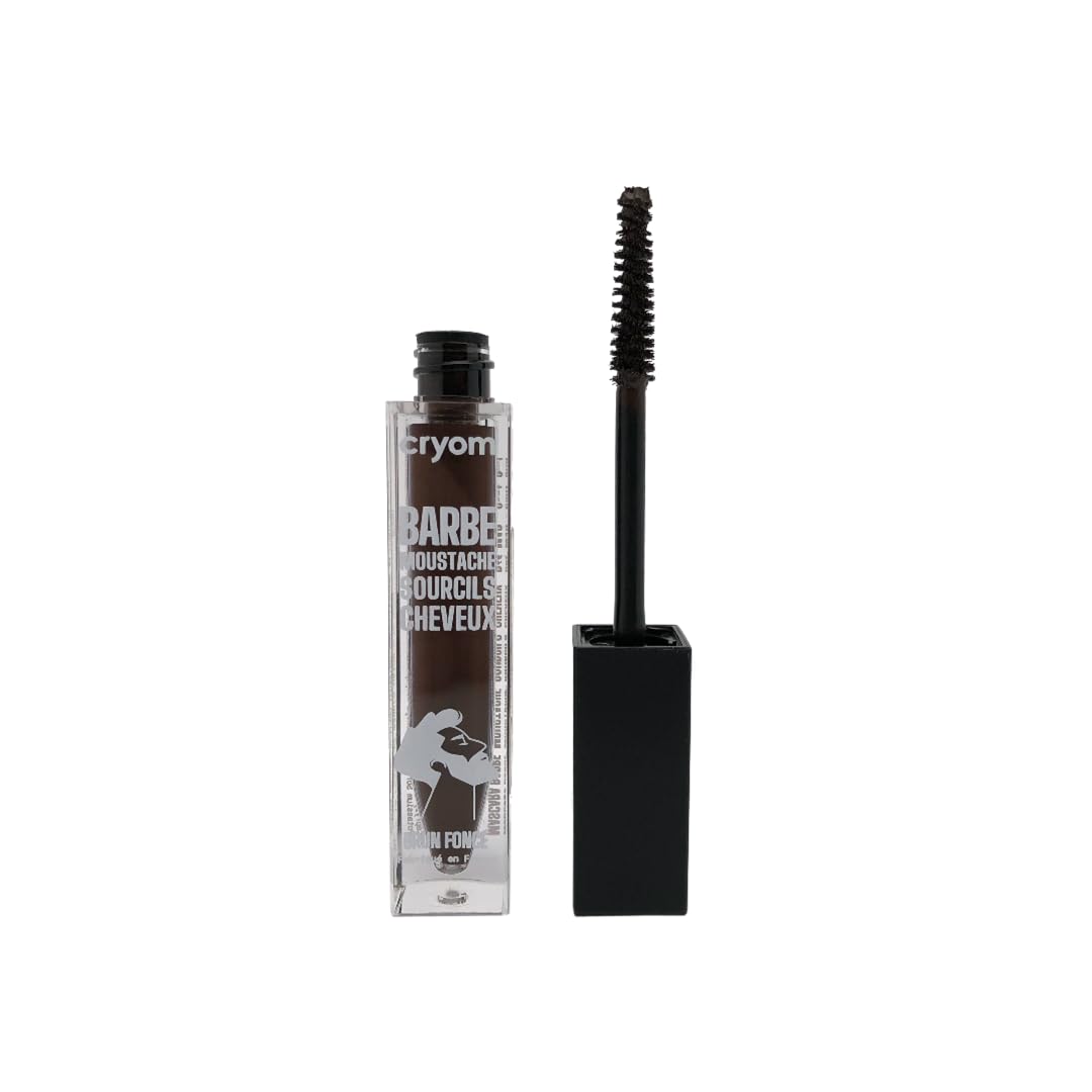 Correcteur temporaire de couleur pour barbe, sourcils et cheveux, flacon brosse 7 ml. Cosmétique et maquillage pour hommes. N°01 : Noir