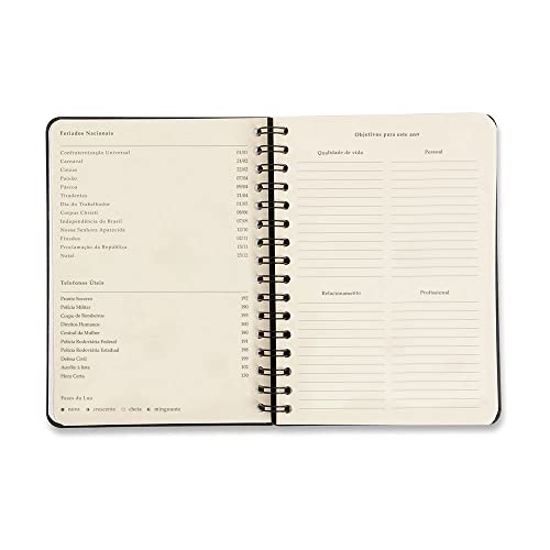 Cicero Agenda Planner Wire-o 2023 Pólen Diária A5 Flores , Modelo: 0357, Cor: Colorido