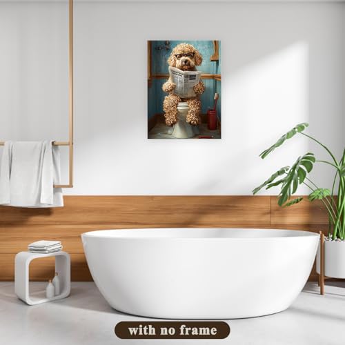 Funny Bathroom Canvas Wall Art Decor, Cute Animals Toilet Pictures Dog Reading Newspaper Painting On Poster And Prints With No Frame, Humor Bathroom Decoration For Bedroom Hallway 30x40 cm - Cosy Home Interiors Funny Bathroom Canvas Wall Art Decor, Cute Animals Toilet Pictures Dog Reading Newspaper Painting On Poster And Prints With No Frame, Humor Bathroom Decoration For Bedroom Hallway 30x40 cm - Image 4