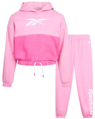Reebok Girls' Sweatsuit Set - 2 Piece Fleece Hoodie and Jogger Sweatpants (Size: 2T-6X), Size 5, Ma