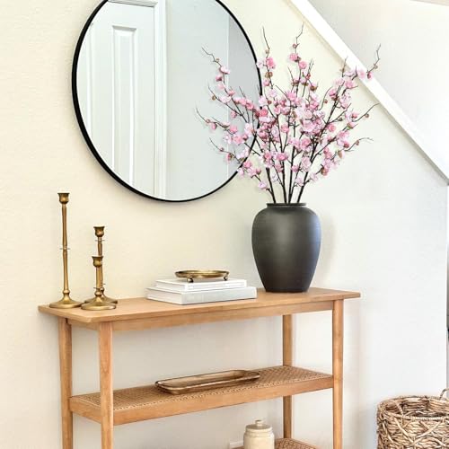 Betylifoy 4 Stück Künstliche Pflaumenblüte Kunstblume Zweige 97cm Lang Künstliche Blumen Pflaumenblütenzweige Kunstpflanze für Zuhause Tisch Hochzeits Büro Dekoration (Rosa)