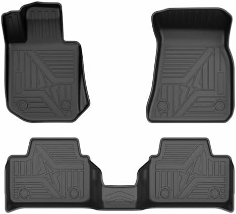 TadaMark Deep Dish All-Weather Floor Mats For BMW X5 (2019-2024) – 3-Piece Black TPE Liners, Heavy-Duty & Waterproof