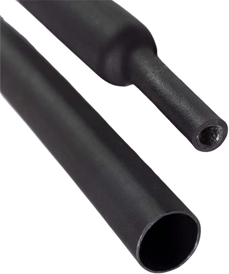 Kable Kontrol Heat Shrink Tubing 1/4 Inch 3:1 Dual Wall Adhesive Lined 4 Ft Long - Cable Sleeve for Automotive and Electrical Use – Waterproof Marine Heat Shrink Tube Wire Wrap, Black