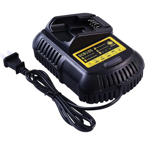 Image of 1Pack Rapid Charger Replacement for Dewalt 20V Charger DCB105 Compatible with Dewalt 12V /20V Battery DCB101 DCB115 DCB107 DCB105 DCB203 DCB204 DCB206