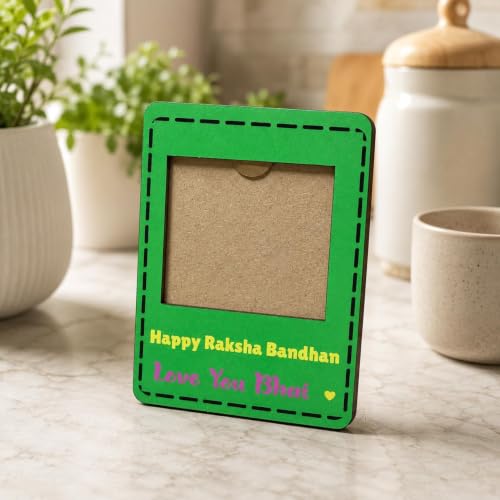Image of PRINT BHARAT Rakhi for Brother with Coaster, Kumkum & Chawal | Traditional Beaded Thread Rakhi with Royal Kalai Thread | Raksha Bandhan Gift Hamper