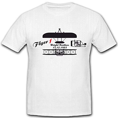 T-shirt Wright Brothers 17.12.1903 blanc XXXXX-Large pour homme avec motif Flyer