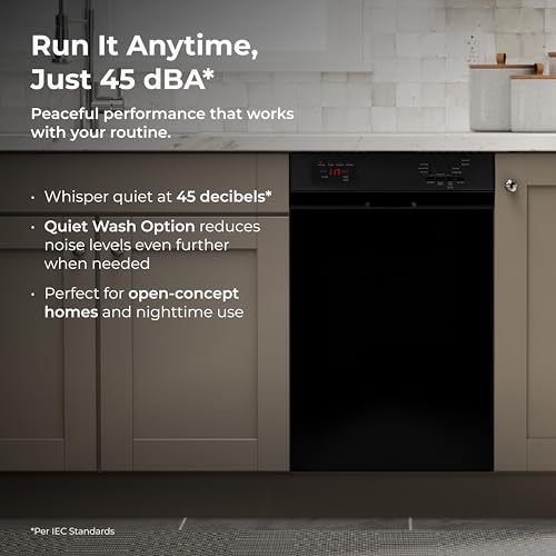 Kenmore 18" Compact Built-In Dishwasher - Black - image 7