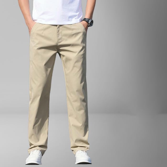 Men's Summer Thin Comfortable Smooth Loose Straight Casual Pants 7