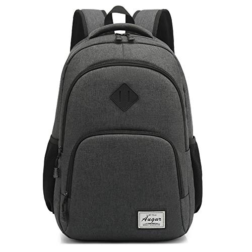 BOBKY Sac à Dos Ordinateur Portable 15.6 Pouces Imperméable Homme Femme avec USB Charging Port Sac à Dos d'affaires Sac à Dos pour Loisirs/Affaire/Scolaire (Carbone Noir) Cover