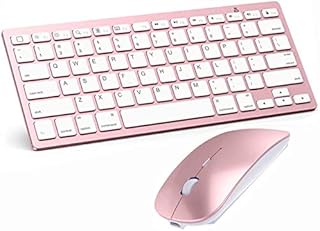 Bluetooth Keyboard and Mouse Combo,Wireless Keyboard and Mouse for iPad pro/iPad Air/iPad/iPad Mini, iPhone (iPadOS 13 / iOS 13 and Above), (Rose Gold)