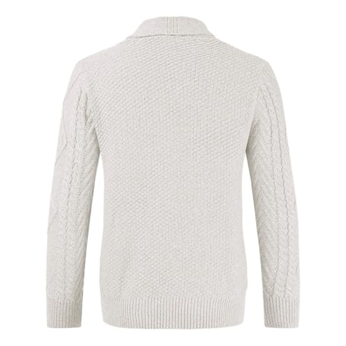 Cárdigan de punto para hombre con cuello chal y bolsillos 2