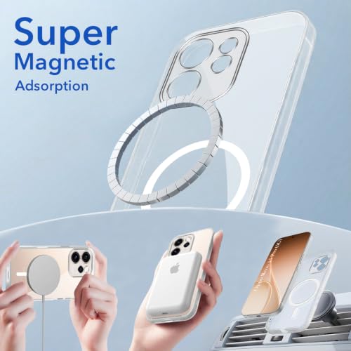 Image of Jkobi Lifetime Anti-Yellow MagSafe Compatible Clear Back Cover Case for Oppo Reno15 Pro 5G | Oppo Reno 15 Pro 5G (Sleek Hard Crystal | Shockproof and Camera Protection)
