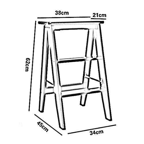 Taburete de madera multifunción con escalera de escalada plegable de madera maciza 3