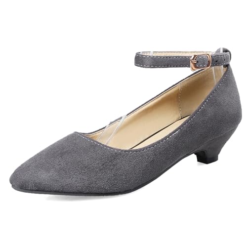 Escarpins pour Femmes À Petit Talon 802 Gris Taille 34 EU