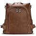 molshine Backpack,Fashion Casual Travel PU Leather Daypack Bag Shoulder Rucksack Handbags for Women HB041 (Brown)