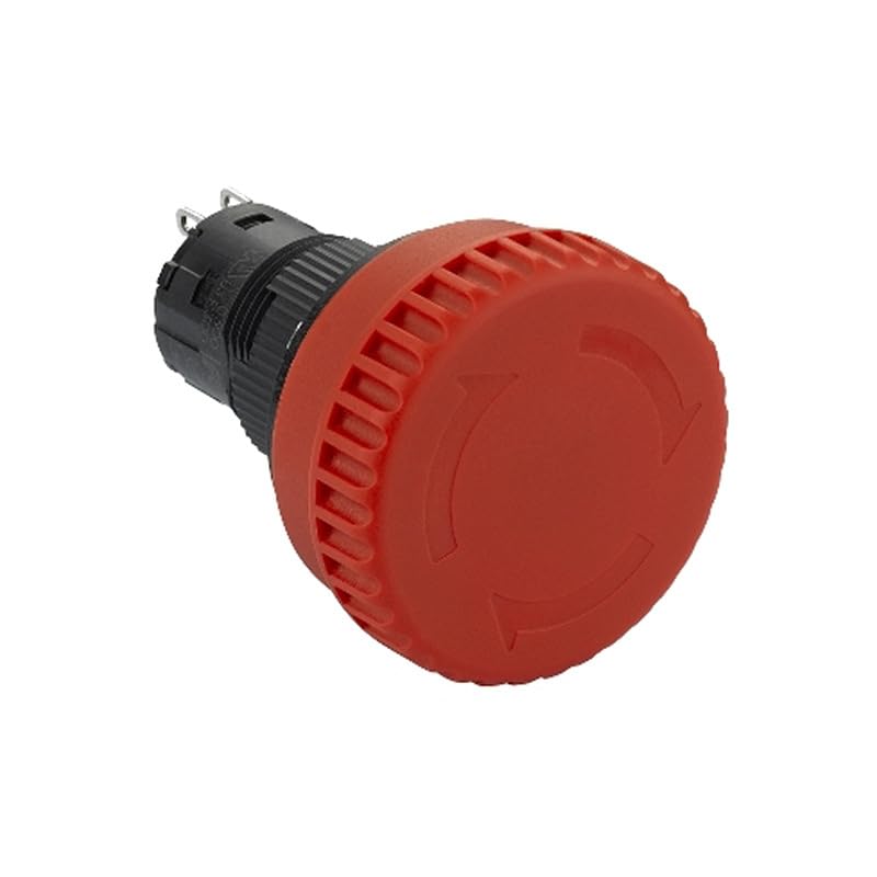 Bouton poussoir d'arrêt d'urgence XB6 XB6ETI523P type champignon plastique