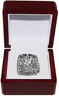 SAN ANTONIO SPURS (Tim Duncan) 2007 NBA FINALS WORLD CHAMPIONS (4-0 Vs. Cavs) Rare Collectible High-Quality Replica NBA Basketball Silver Championship Ring with Cherrywood Display Box - coolthings.us