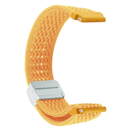 Image of ACM Watch Strap Woven Braided Magnetic 20mm compatible with Compaq Q Watch Smartwatch Adjustable Luxury Belt Band