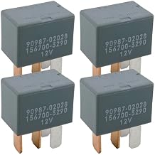 90987-02028 A/C Relay 4-Pack 12V 30A 4-Pin Automotive Replacement for Toyota Tacoma 4Runner Camry Tundra Lexus, Fixes A/C Compressor Clutch & Preventive Maintenance