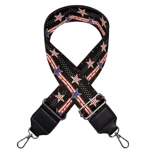 Image of Coldinair American Flag Star Purse Strap Replacement Crossbody Bag Strap, Guitar Strap for Purses Crossbody, Purse Making Supplies