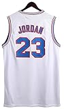 Chic Joias Mens 23# Space Movie Jersey Basketball Jersey S-3XL 90S Hip Hop Clothing for Party White M