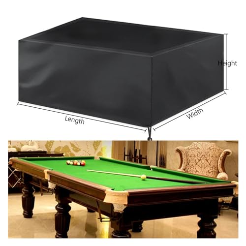 Protection table jardin et billard bâche 210D noire de qualité supérieure
