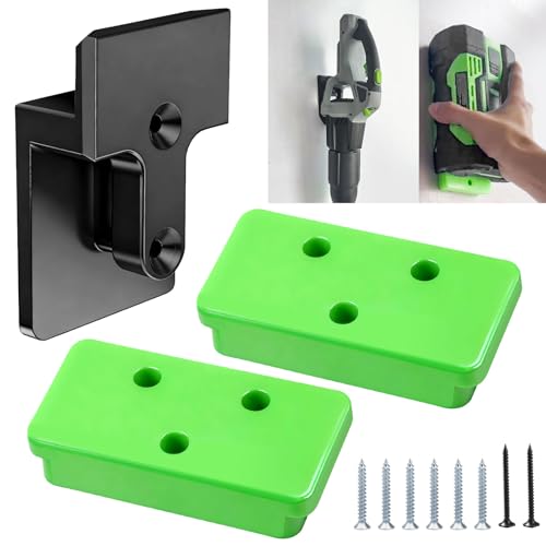 DECKMAN 1 x Leaf Blower Wall Mount | Holder | 2 x Battery Holders for EGO Leaf Blower Wall Mount & Ego Battery Holder Fits 530 615 650 CFM Blower Fit for EGO 54v Batteries