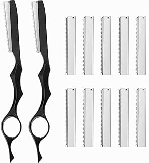 12 Pieces Hair Styling Thinning Razor Set, 2 Pieces Hair Styling Razor Hair