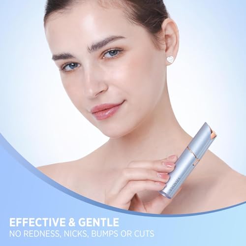 Image of Facial Hair Removal for Women: Electric Face Razor with LED Light - Painless & Instant Results Mini Shaver for Travel & Home Use