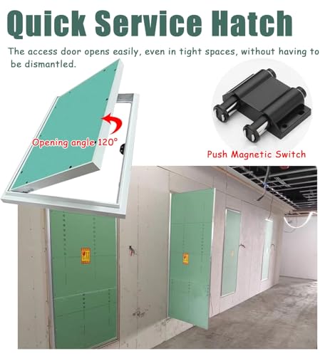 Panel de acceso de aluminio rectangular para puerta oculta de inspección eléctrica en pared 6