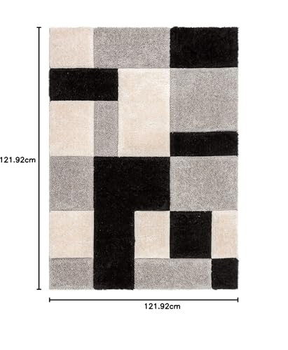 Image of Carpet for Living Room Bedroom Super Soft Anti Skid Hand Made Carpet Size 4X4 Feet Square