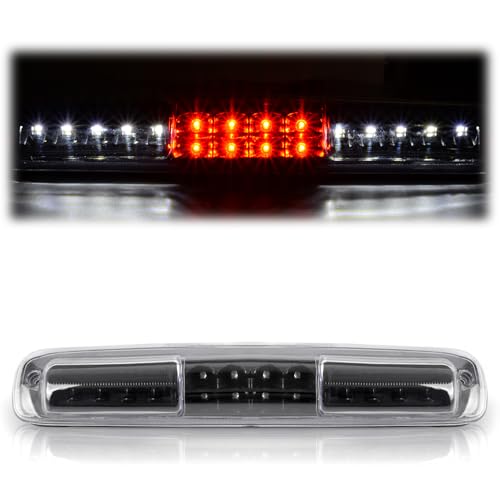 CNNELL LED 3rd Brake Light Compatible with Chevy Silverado GMC Sierra 1500 2500 3500 1999-2007/Classic 2007 3BL Third Tail Rear High Mount Cargo Stop Lamp Replacement (BLACK)